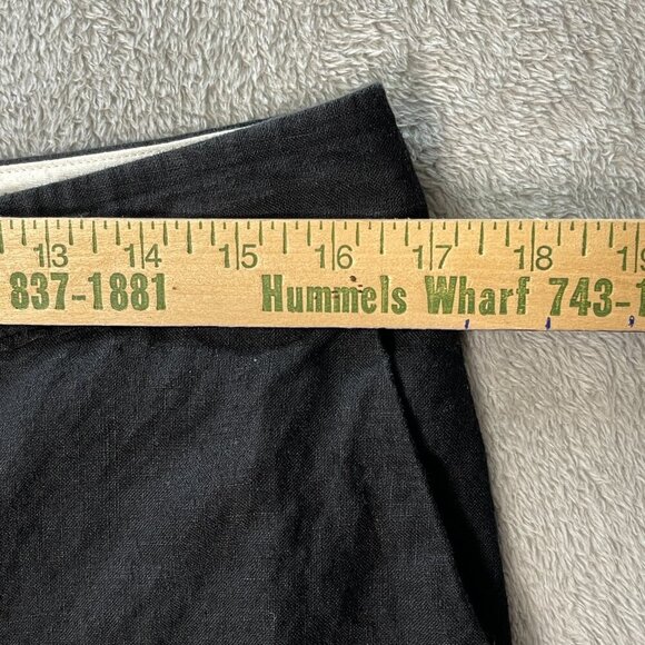 Talbots Chelsea Crop Black Dress Pants Women's 8 100% Linen Lightweight Minimal - Picture 6 of 13